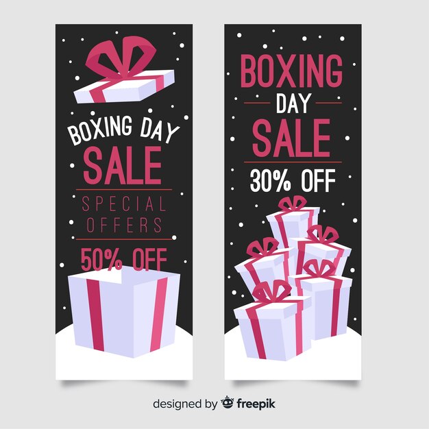 Boxing day verkoop banners