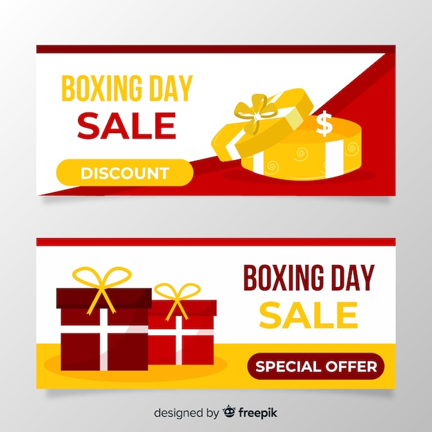 Boxing day verkoop banners