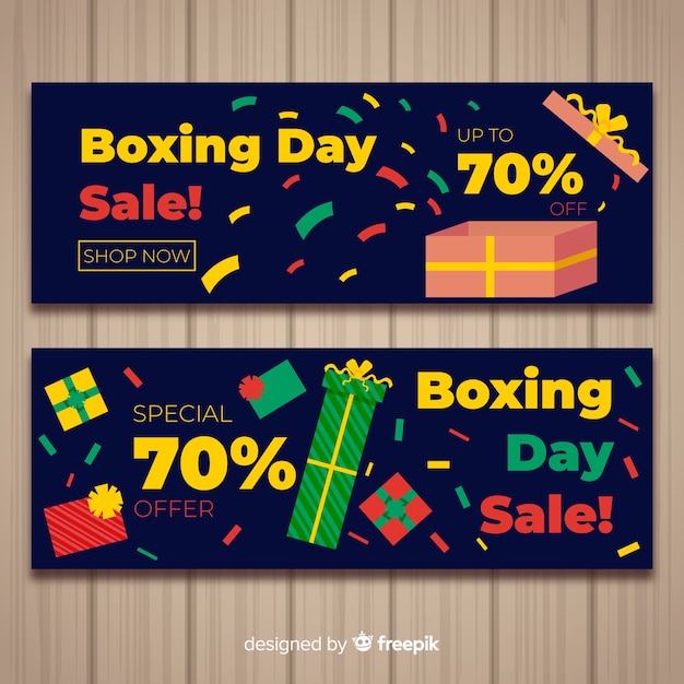 Boxing day verkoop banners