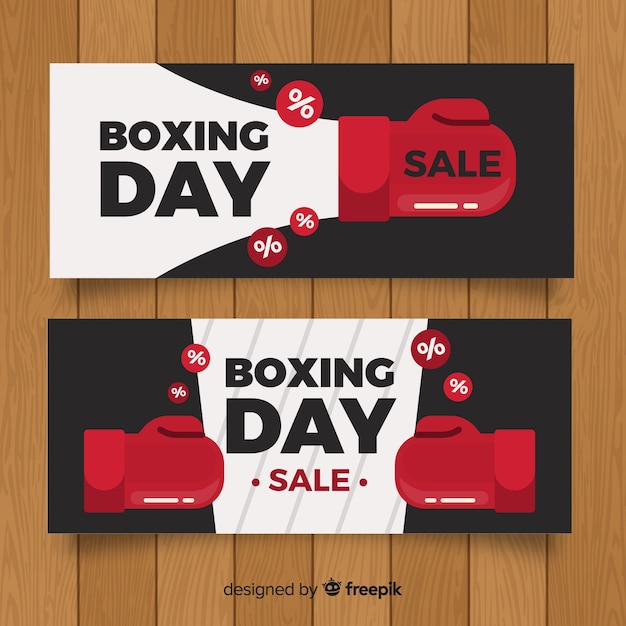 Boxing day verkoop banners