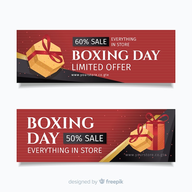 Boxing day verkoop banners