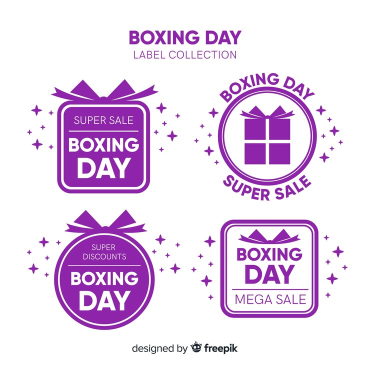 Gratis Vector boxing day verkoop label collectie