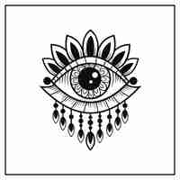 Gratis vector boze oog symbool illustratie