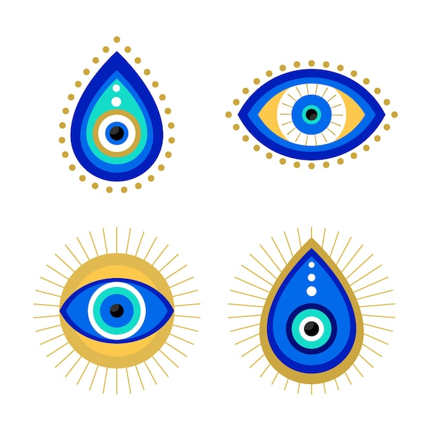 Gratis vector boze oog symboolset