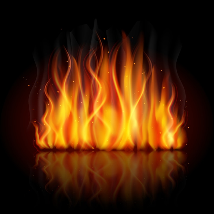 Gratis Vector brandende vlam achtergrond