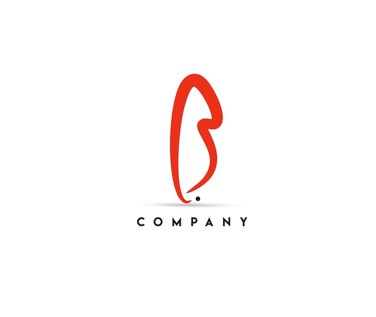 Gratis Vector branding identiteit corporate vector logo b ontwerp.