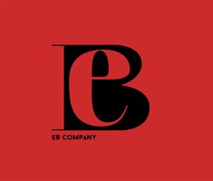 Branding identiteit corporate vector logo eb ontwerp