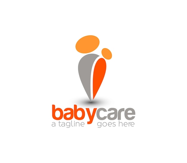 Gratis vector branding identity corporate baby care logo vector ontwerp