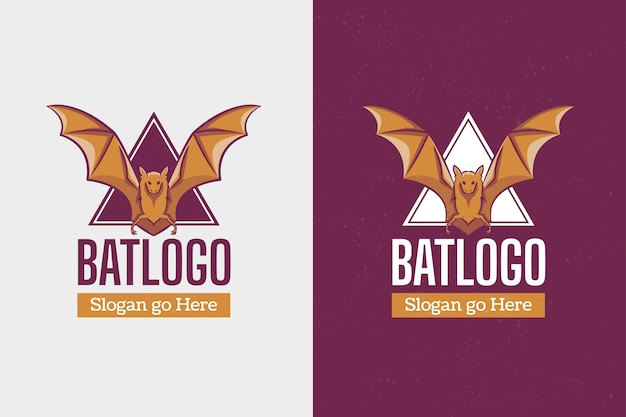 Gratis vector branding vleermuis logo sjabloon