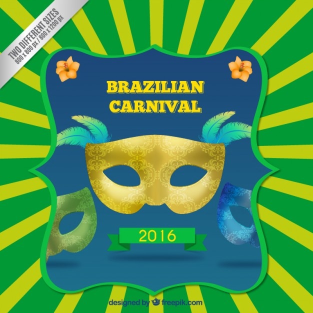 Gratis vector braziliaans carnaval masker