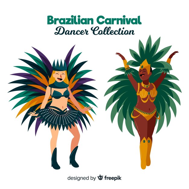 Braziliaanse carnaval danser collectie