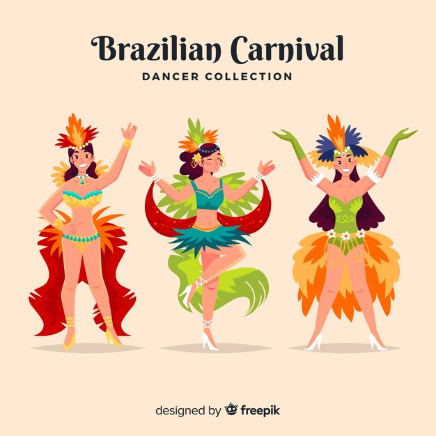 Braziliaanse carnaval danser collectie