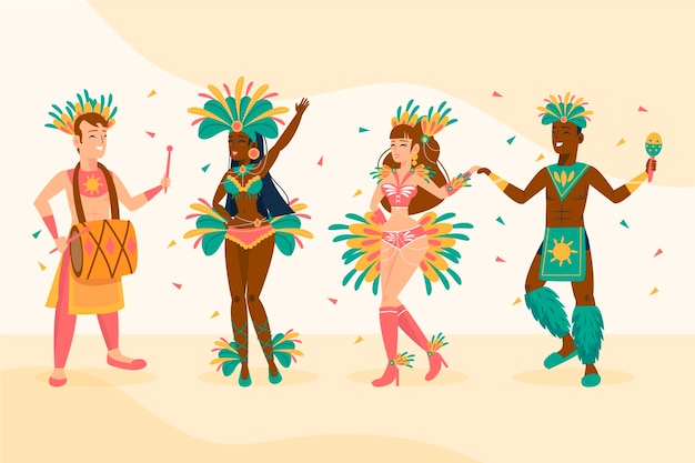 Braziliaanse carnaval danser collectie