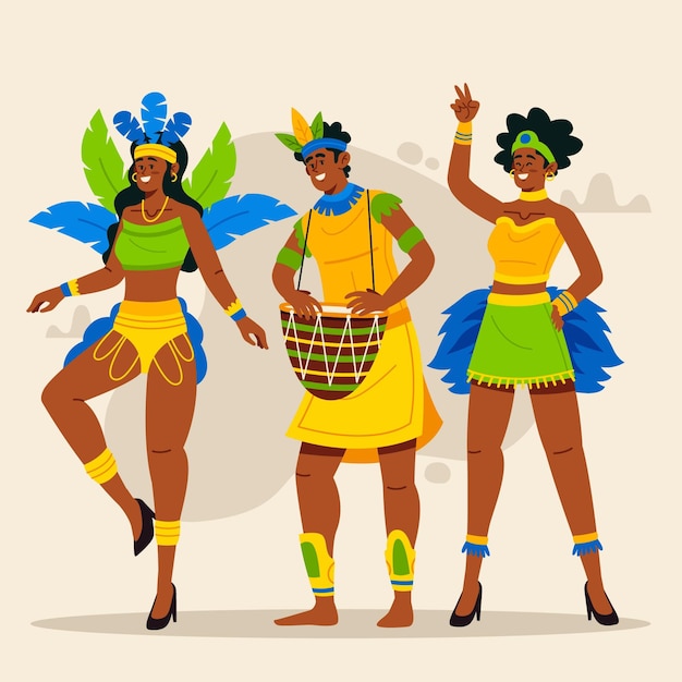 Braziliaanse carnaval danser collectie