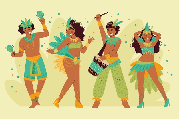 Braziliaanse carnaval danser collectie