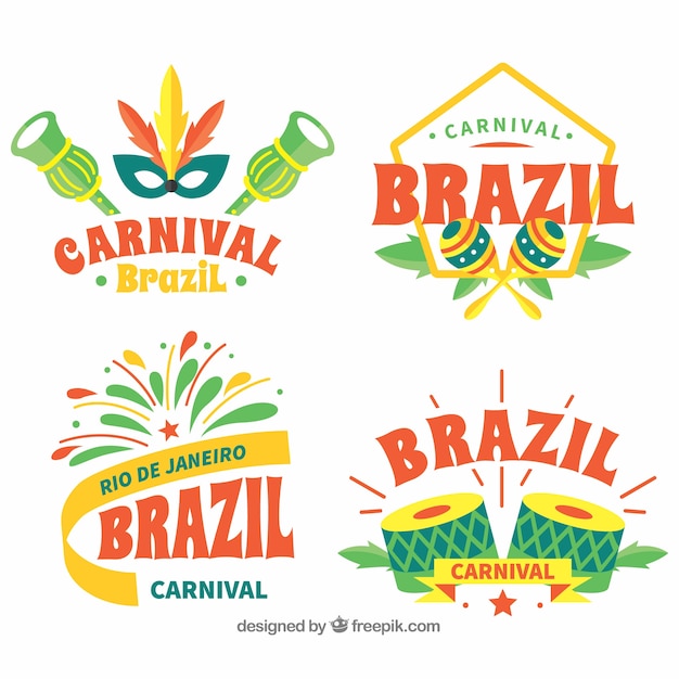 Braziliaanse carnaval-labels