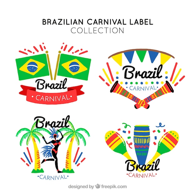 Braziliaanse carnaval-labels