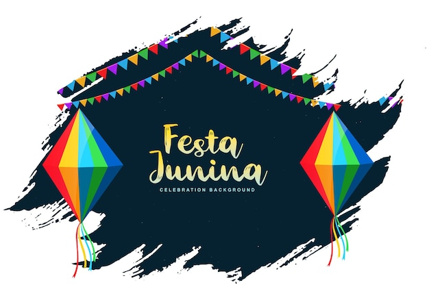 Braziliaanse festa junina evenement viering kaart achtergrond