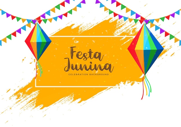 Braziliaanse festa junina evenement viering kaart achtergrond