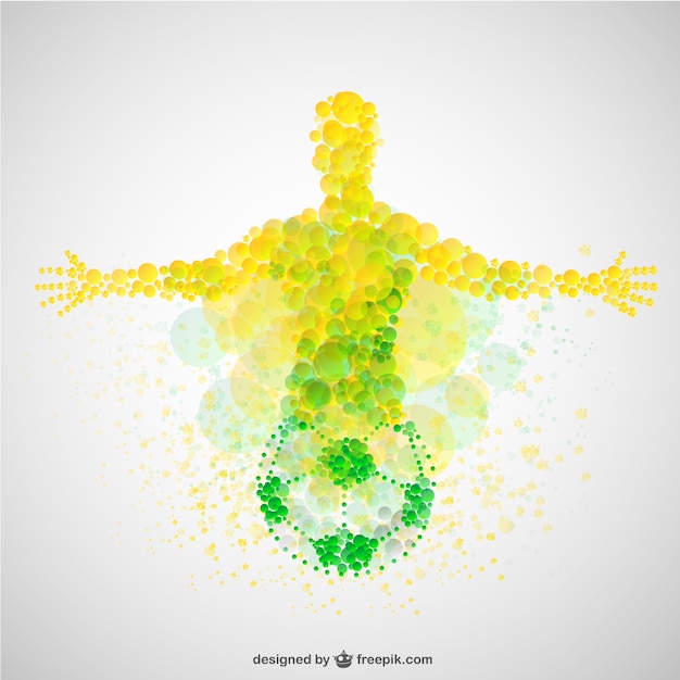 Gratis vector brazilië cup voetballer vector