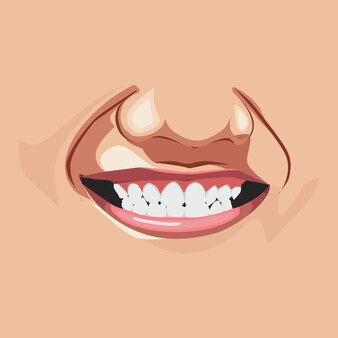 Brede smiley mond vector afbeelding