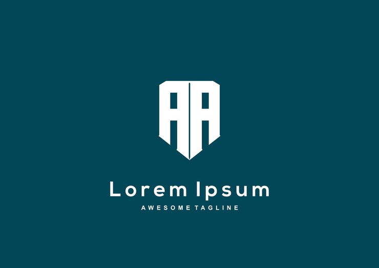 Gratis Vector brief aa logo ontwerpsjabloon