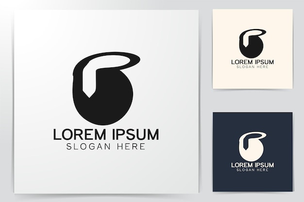 Brief bp negatieve ruimte logo ontwerpen inspiratie geïsoleerd op witte achtergrond
