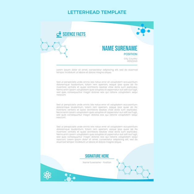 Briefpapier met gradiëntwetenschap