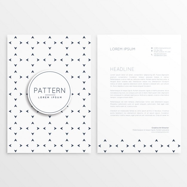 Gratis vector briefpapier met minimale patroon