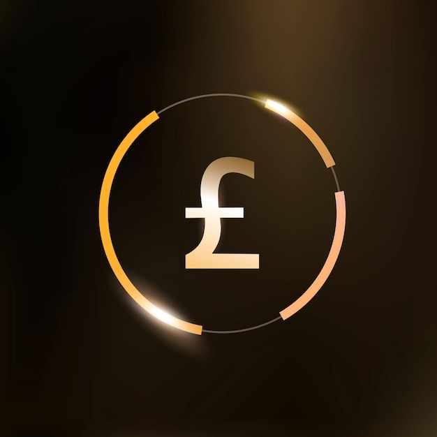 Gratis vector brits pond pictogram geld valutasymbool