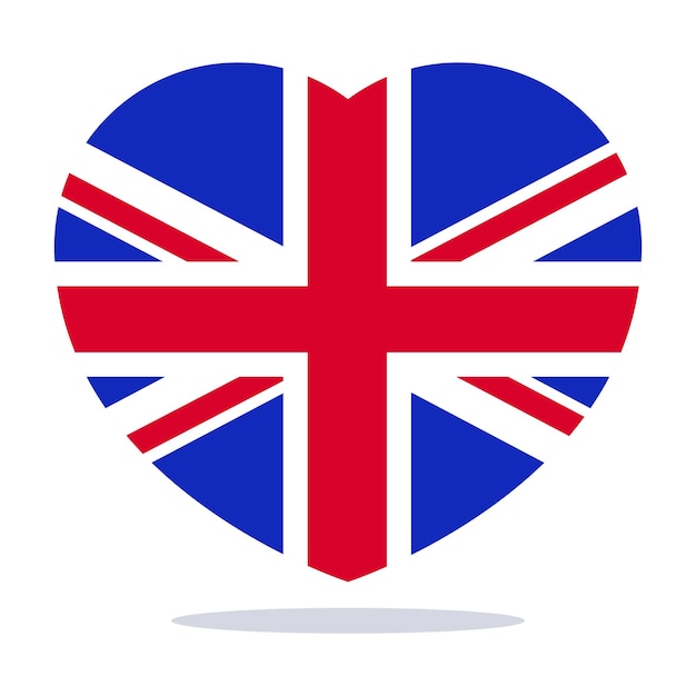 Britse vlag in hartvorm
