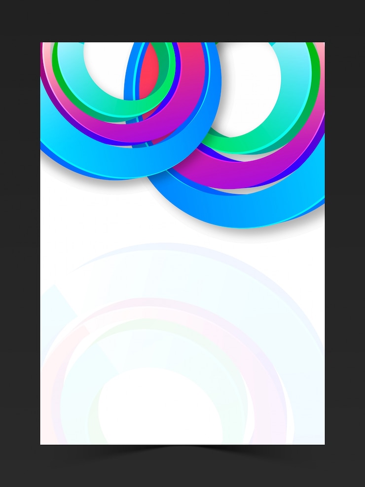 Gratis Vector brochure achtergrond boekje kleurrijke blanco