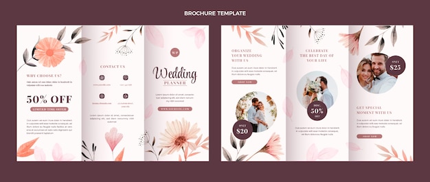 Brochure aquarel bruiloft planner