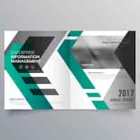 Gratis vector brochure layout template design met geometrische vormen