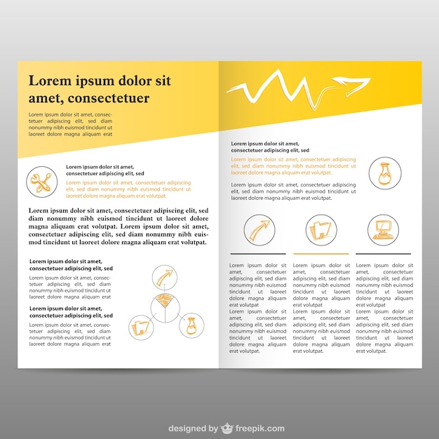 Gratis vector brochure pagina's achtergrond vrij