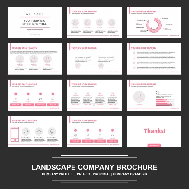 Gratis vector brochure presentatie ontwerp