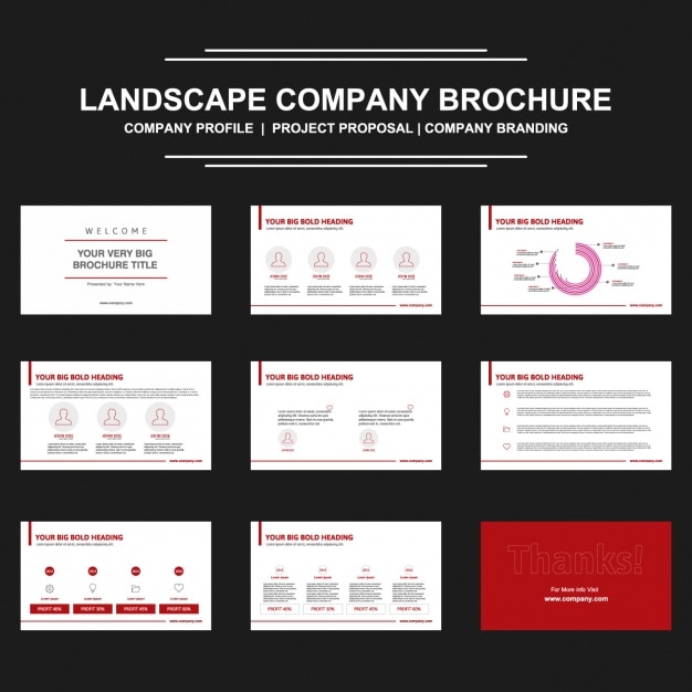 Gratis vector brochure presentatie ontwerp