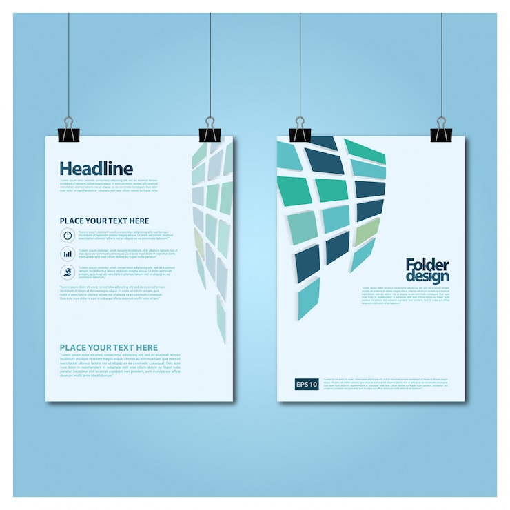 Gratis Vector brochure sjabloon ontwerp