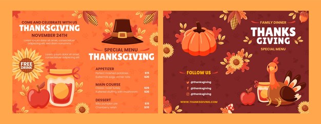 Brochure sjabloon voor Thanksgiving-viering