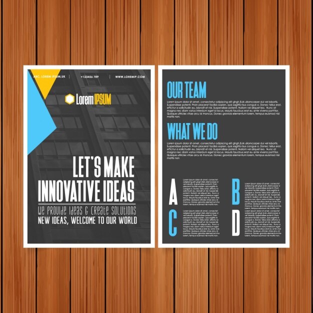 Gratis vector brochure template ontwerp