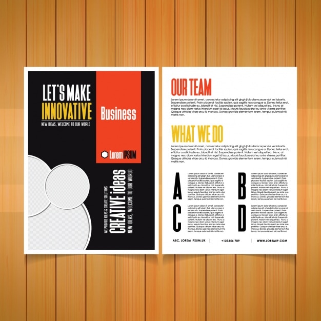 Gratis vector brochure template ontwerp