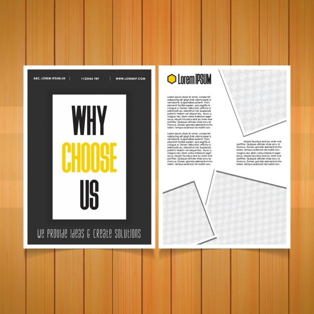 Gratis vector brochure template ontwerp