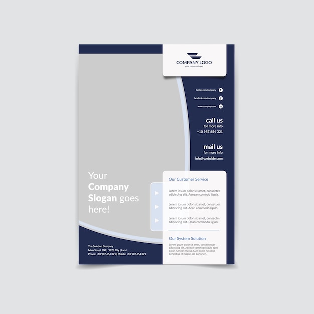 Gratis vector brochure template ontwerp