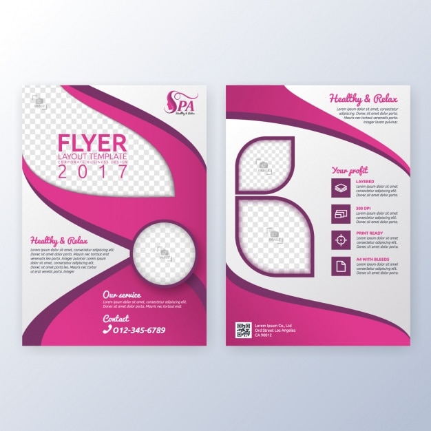 Gratis vector brochure template ontwerp