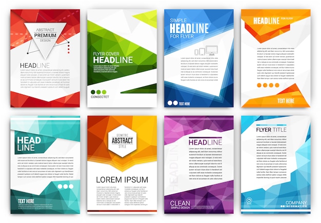 Gratis vector brochure templates-collectie