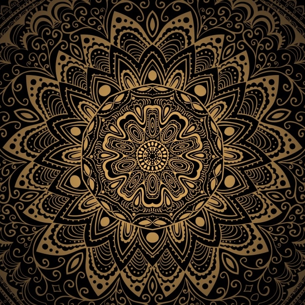 Gratis vector brown mandala