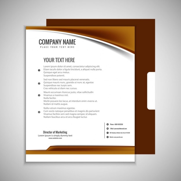 Gratis vector brown zakelijke brochure