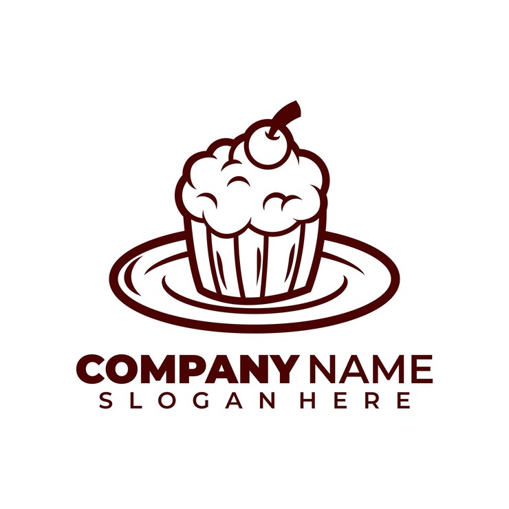 Gratis Vector brownies lineart vector ontwerp
