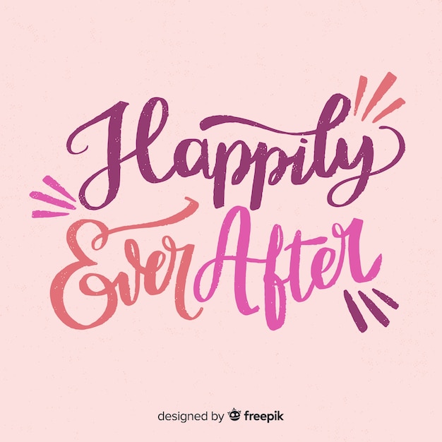 Gratis vector bruiloft belettering