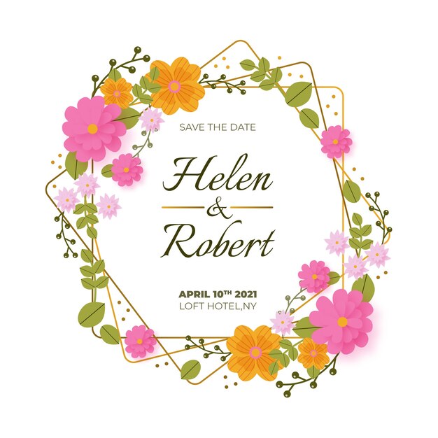 Bruiloft bloemen frame